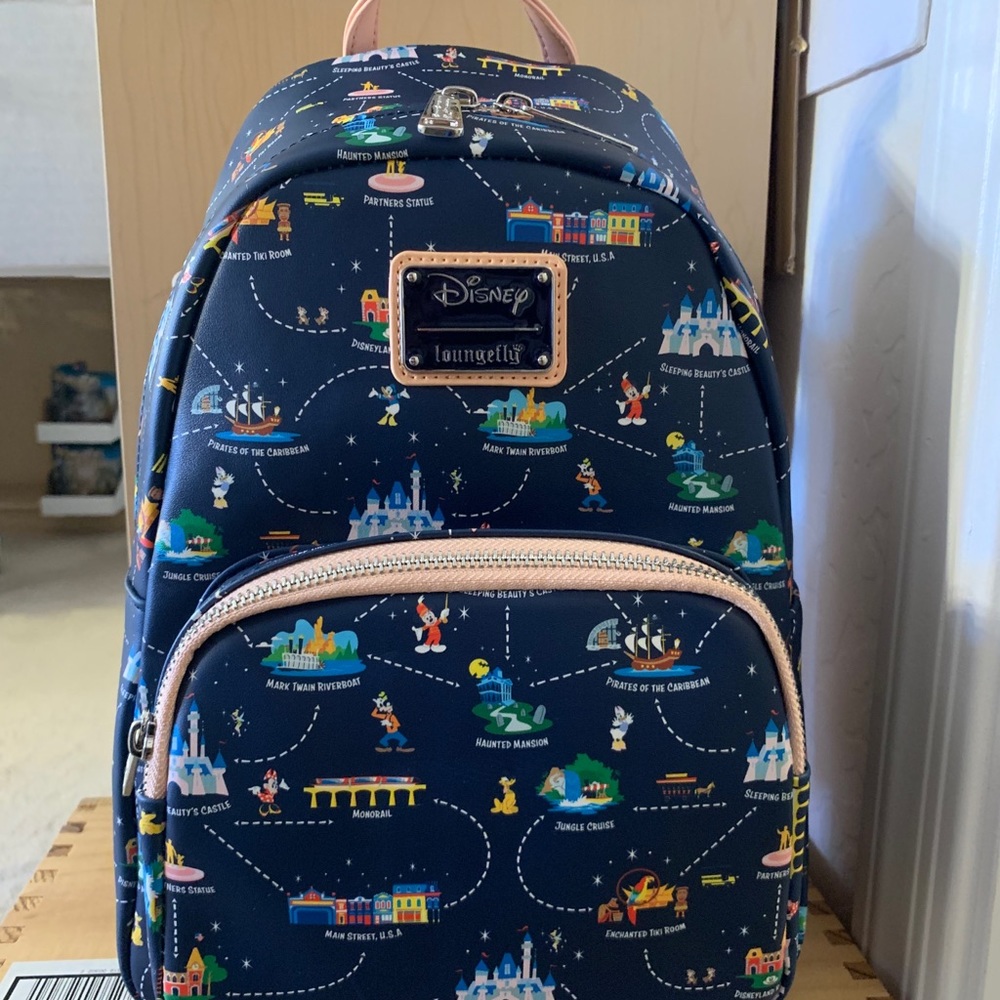 Loungefly Disneyland 65th Anniversary Map Backpack - Picture 2 of 10